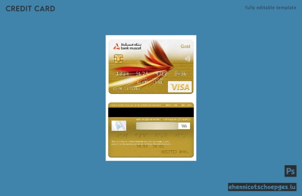 Oman Bank Muscat Bank Visa Gold Card – Beispielvorschau